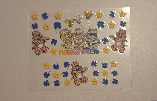 Halloween care bears Mini stanley cup keychain wrap