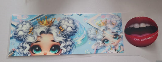 Princess blue 11oz Mug wrap & bottom