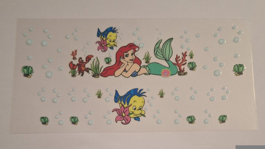 Little mermaid 3oz espresso shot Cup wraps