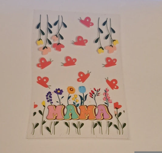 Mama word with flowers A6 book covers