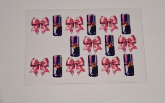 R bull pink bows Bank card wrap