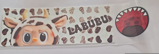 Labubu highland cow 11oz Mug wrap & bottom