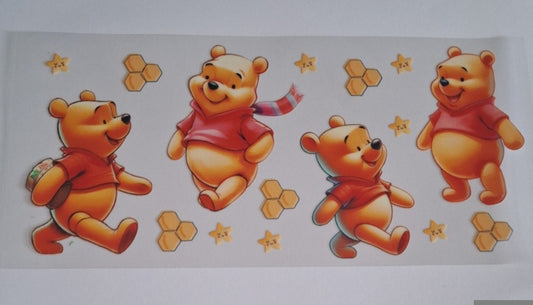 Pooh bear 16oz libbey cup wrap
