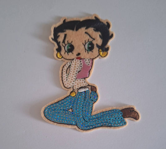 Betty boop sequined Iron on patch