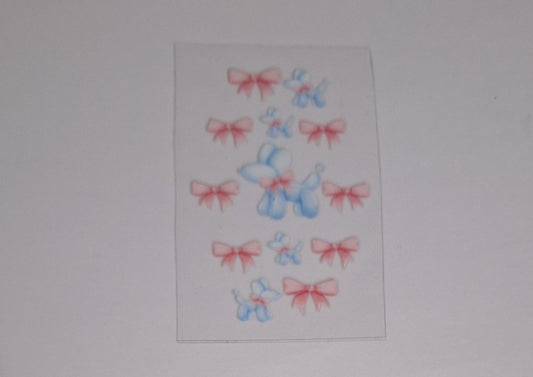 Balloon dog with bows Motel keychain Decals