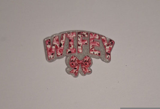Wifey pink flower Acrylic planars