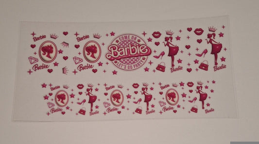 Come on barbie lets go party 3oz espresso shot Cup wraps