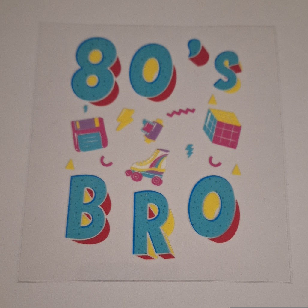 80s bro Uvdtf pocket Size Decals