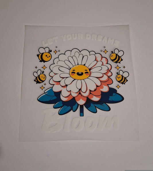 Let your dreams bloom Pocket size heat transfers