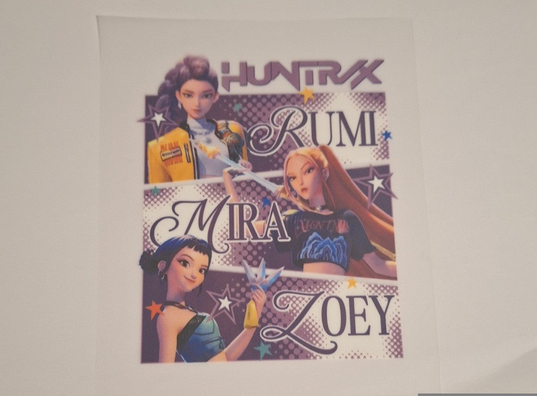 Huntrix style 2 Pocket size heat transfers