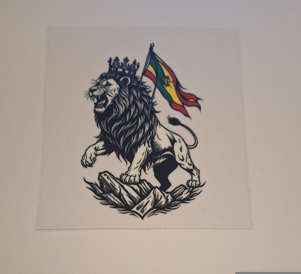 Lion of judah on rocks Uvdtf pocket Size Decals