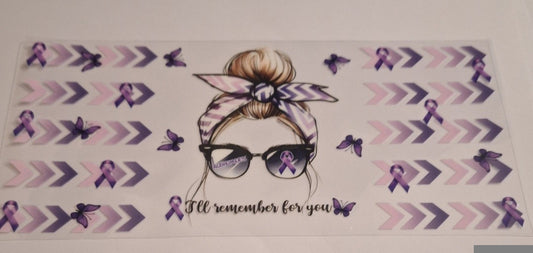 Alzheimers awareness 16oz libbey cup wrap