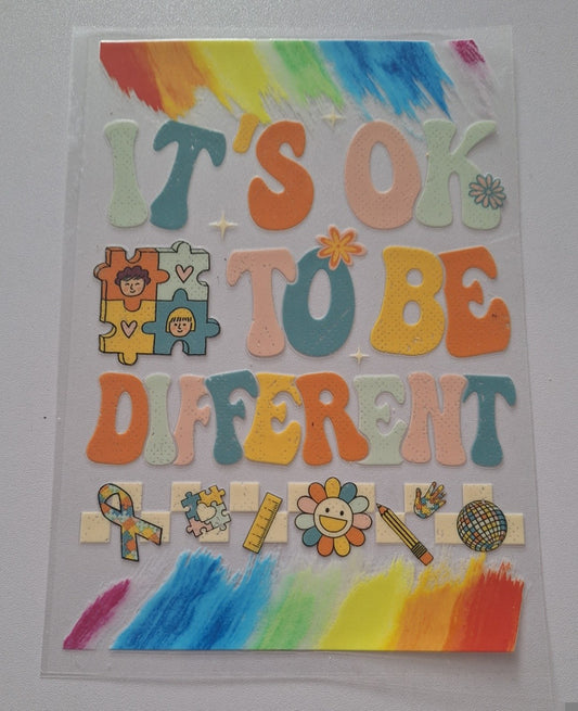 Its ok to be different A5 bookcovers