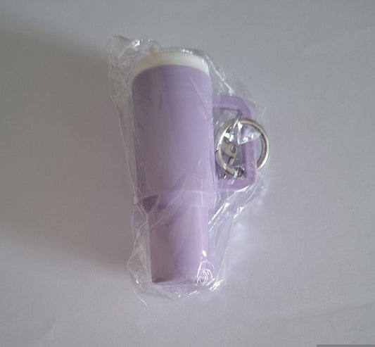 Lilac mini stanley cup keychain
