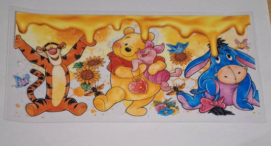 Pooh bear/dripping honey 16oz libbey cup wrap