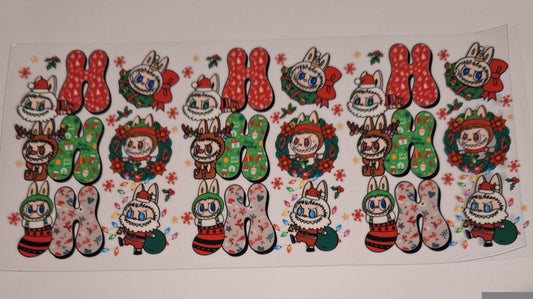 Labubu christmas 16oz libbey cup wrap