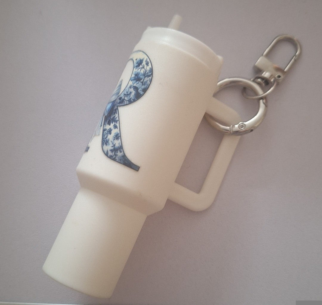 Letter R Premade tumbler keychains