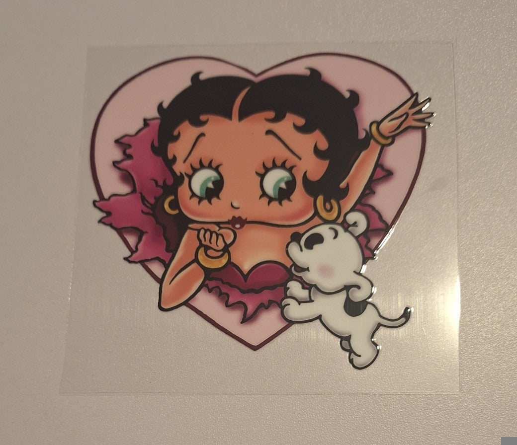 Betty boop heart Uvdtf decals