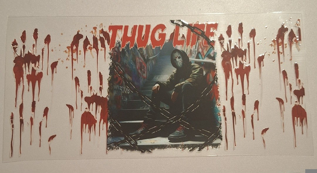 Thug life michael myers 16oz Libbey Cup Wrap