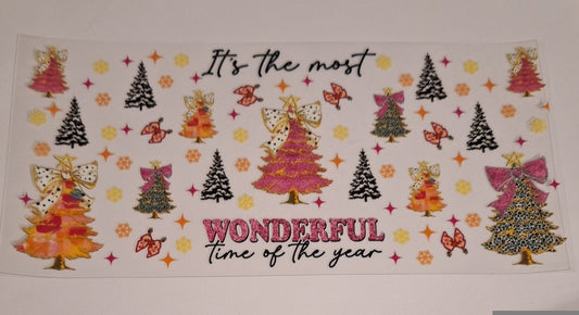 Its the most wonderful time of the year 16oz libbey cup wrap