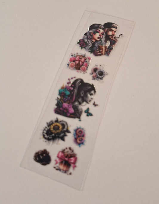 Tattoo lady with flowers Pen/Bookmark Wrap