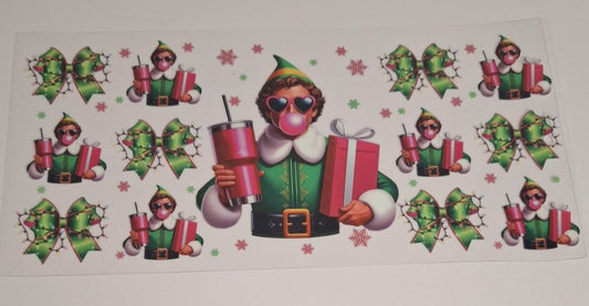 Elf & drinks 16oz libbey cup wrap