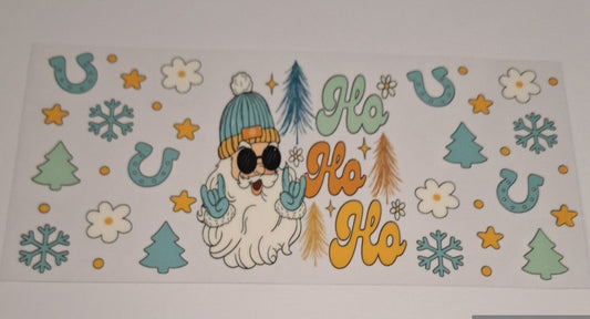 Santa ho ho ho 16oz libbey cup wrap