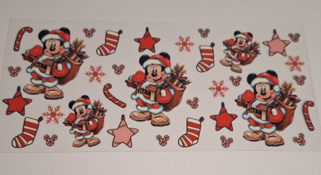 Christmas minnie 16oz libbey cup wrap