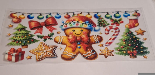 Gingerbread man 16oz libbey cup wrap
