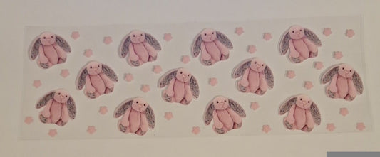 Pink bunny floral ears 11oz Mug wrap