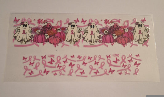 Cancer awareness bows 3oz espresso shot Cup wraps