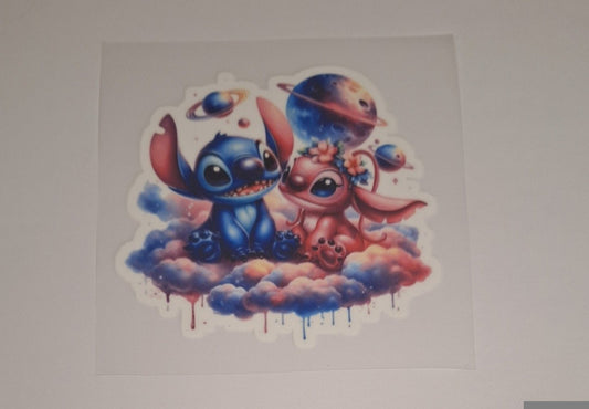 Angel & stitch space Pocket size heat transfers