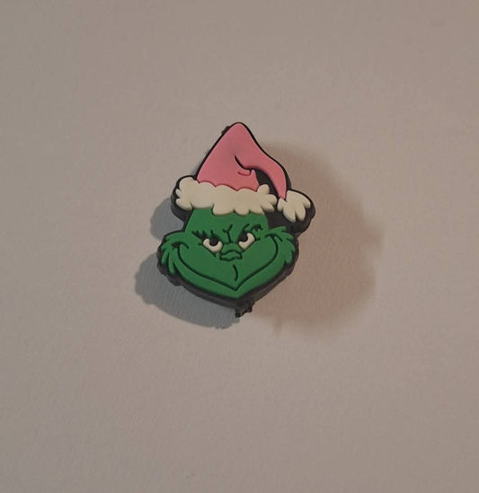 Grinch Pink Hat Focal Bead