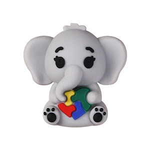 3D Elephant Autism Focal Bead