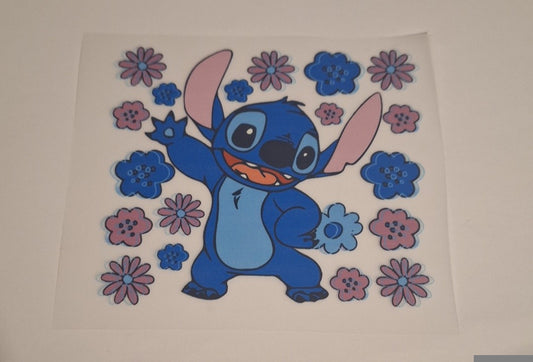 Stitch flowers Pocket size heat transfers