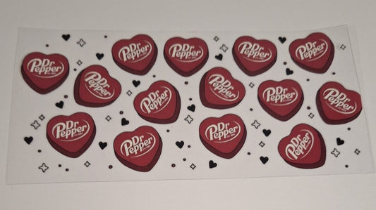 Dr pepper hearts 16oz libbey cup wrap