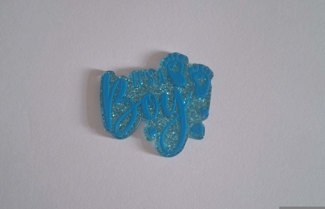 Its a boy Acrylic flatback