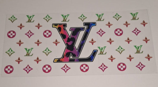 L leopard print 16oz libbey cup wrap