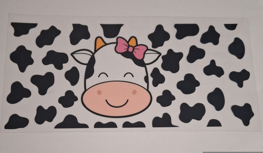 Cute cow animal print 16oz libbey cup wrap