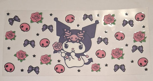 Kuromi Roses Double Sided 16oz Libbey Cup Wrap