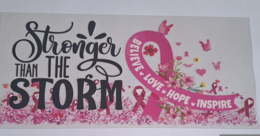 Stronger than the storm 16oz libbey cup wrap