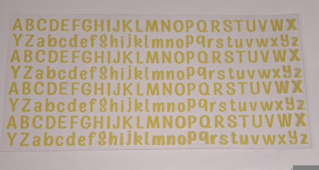 Yellow letters 16oz libbey cup wrap