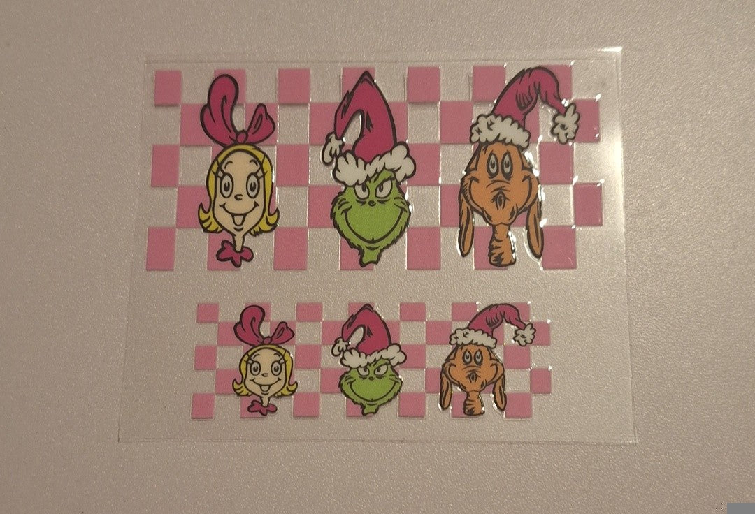 Grinch, cindy lou & max Mini stanley cup keychain wrap
