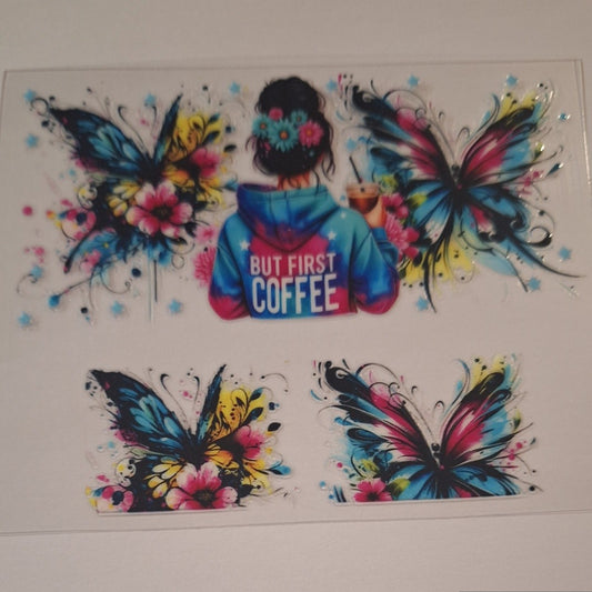 But first coffee lady Mini stanley keychain wrap