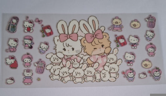 Hk & cute animals 16oz libbey cup wrap