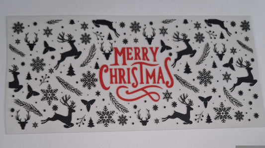 Merry Christmas 16oz libbey cup wrap