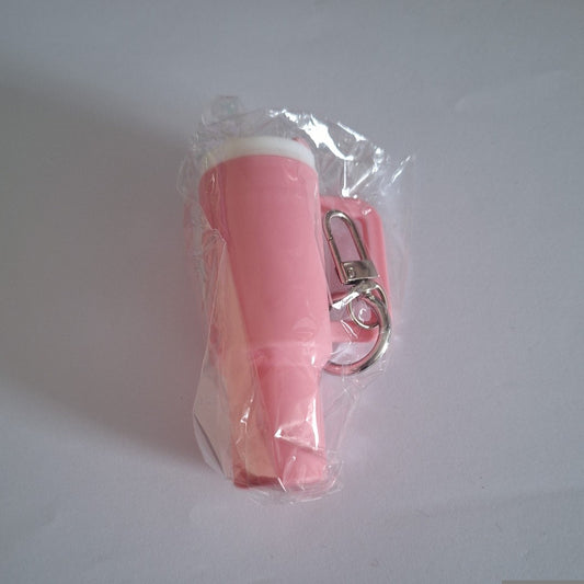 Light pink mini stanley cup keychain