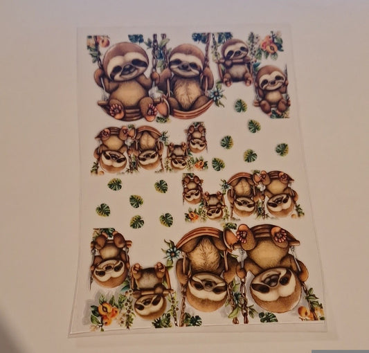 Sloth mirrored A6 book covers