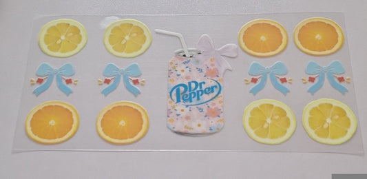 Dr pepper blue 16oz Libbey Cup Wrap