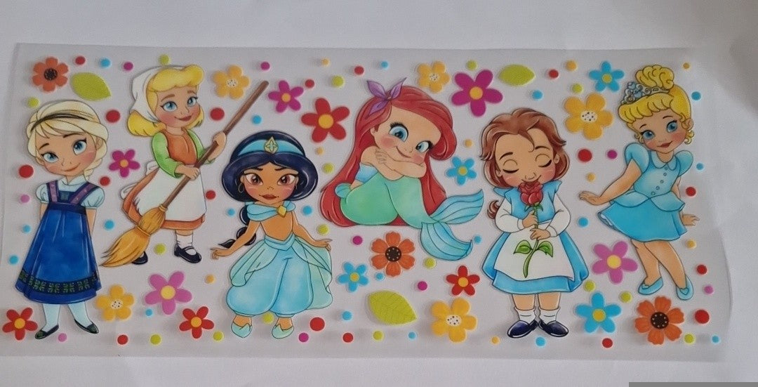 Little princesses 16oz libbey cup wrap